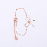 All-match Bowknot Collarbone Necklace Bracelet Jewelry Women's Suit