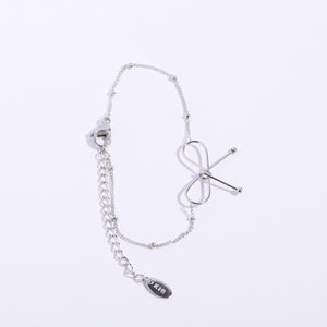 All-match Bowknot Collarbone Necklace Bracelet Jewelry Women's Suit