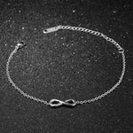 Infinite 8 Words Simple Titanium Steel Rose Gold Plated Bracelet