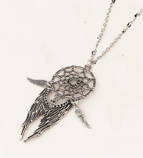 Dreamcatcher Feather Pendant Necklace - Up North Jewel