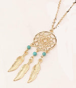 Dreamcatcher Feather Pendant Necklace - Up North Jewel