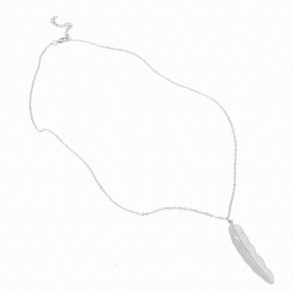 Feather pendant necklace - Up North Jewel