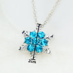 Blue Crystal Rhinestone Pendant Necklace - Up North Jewel