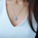 Blue Crystal Rhinestone Pendant Necklace - Up North Jewel